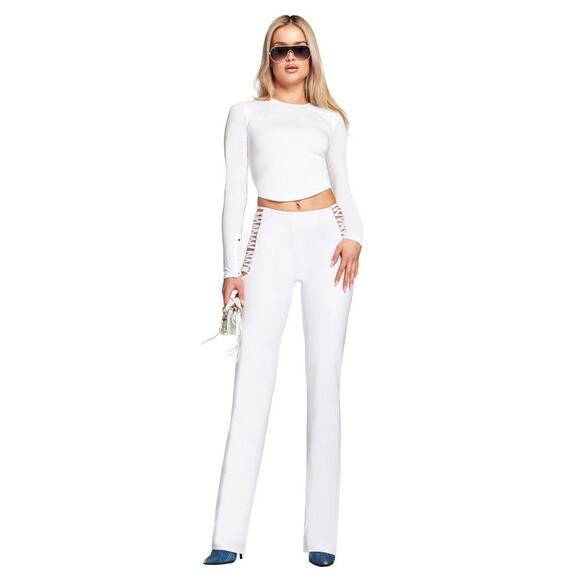 I.AM.GIA Vera Pants White Medium Hippie Bella Hadid Gigi LA Hollywood - Picture 2 of 6